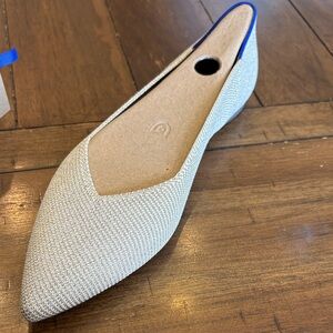 Rothy's Cream and Blue Women's Flats